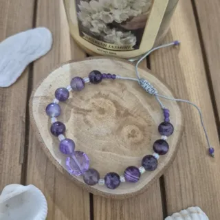 دستبند آمیتیست و عقیق