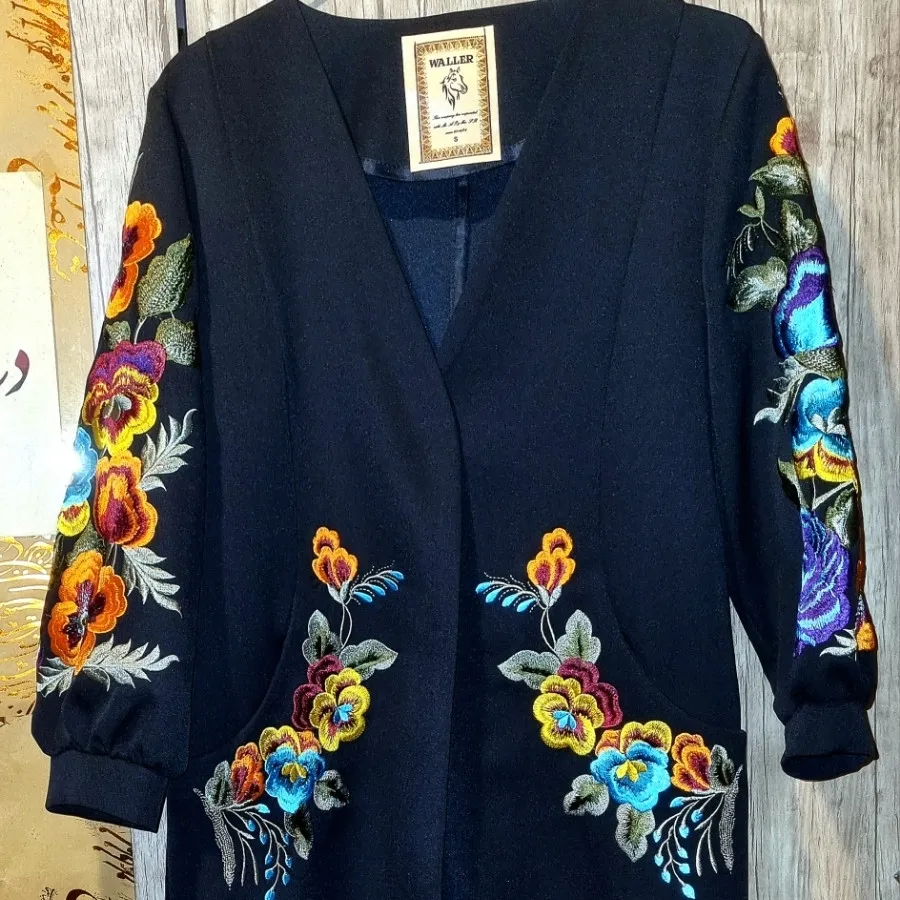 مانتو پاییزه گلدوزی شده