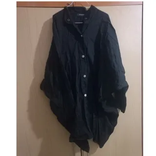 مانتو کتان مشکی فری