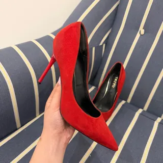 کفش پاشنه بلند جیر قرمز