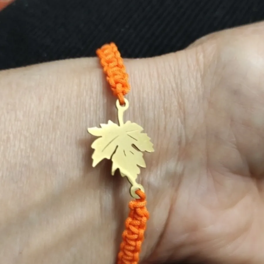 دستبند برگ،استیل رنگ ثابت