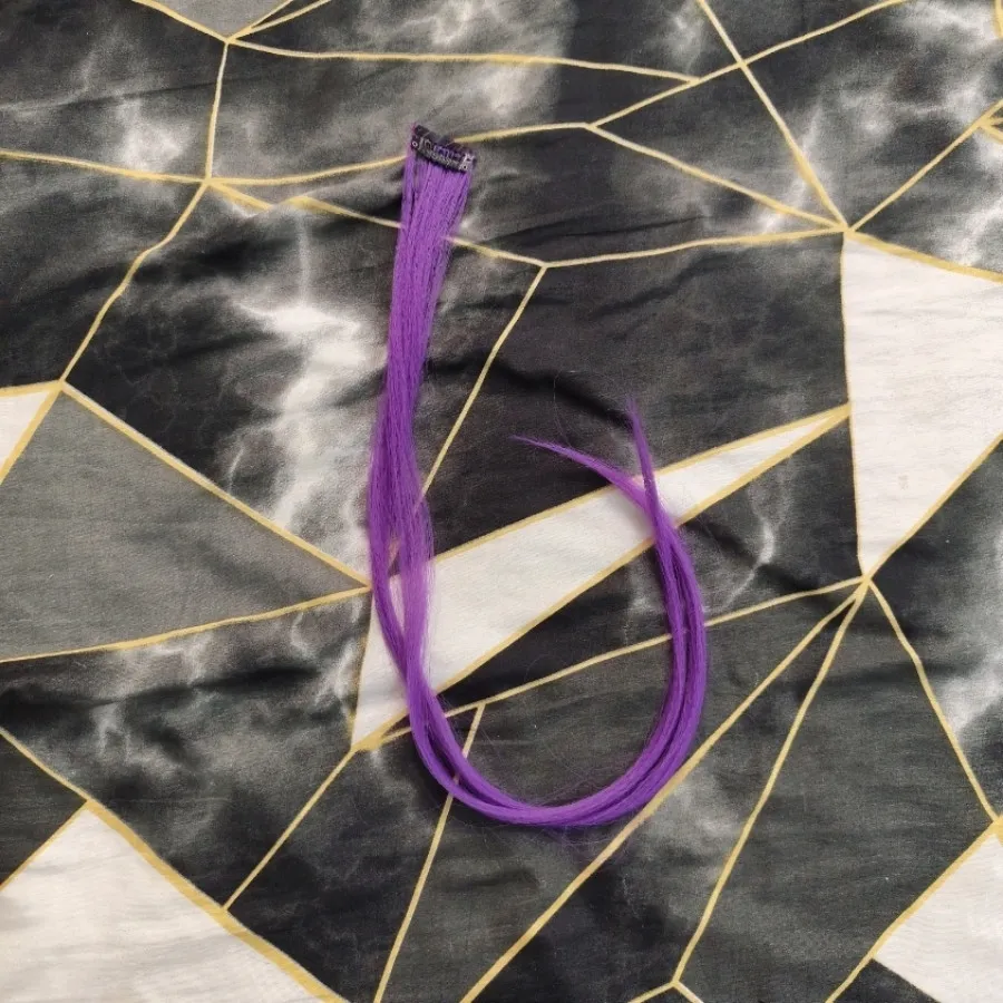 مو مصنوعی گیره ای بنفش