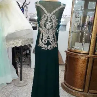 لباس مجلسی نگین دوز و ترک