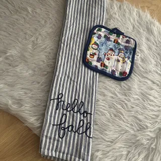 دستمال وینتیج برجسته‌دوزی