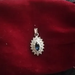 پلاک یاقوت کبود نقره