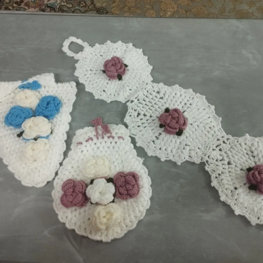 لیف عروس  داماد قلاب بافی