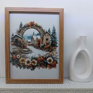 تابلو پاییزه زمستونی زیبا