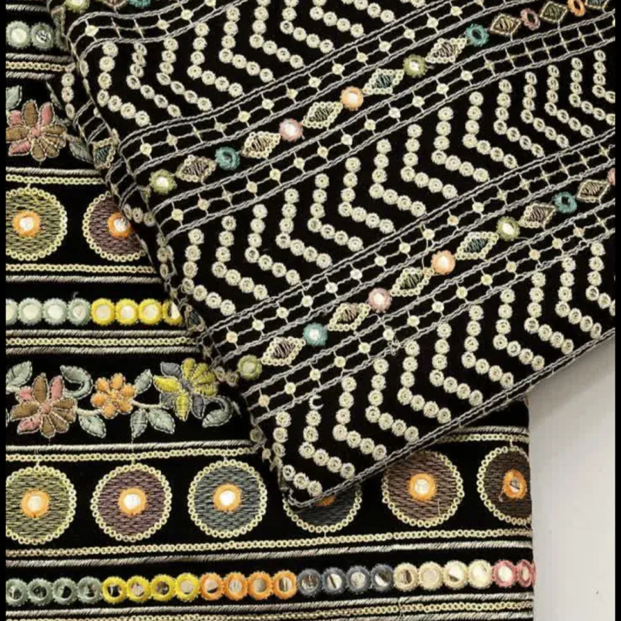 پارچه لینن سوزندوزی هندی