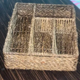 جای قاشق چنگال حصیری