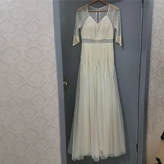 پیراهن بلند مجلسی سفید