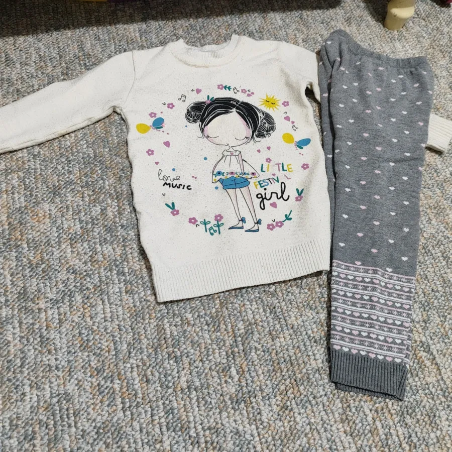 بلوز و شلوار بافت بچگانه