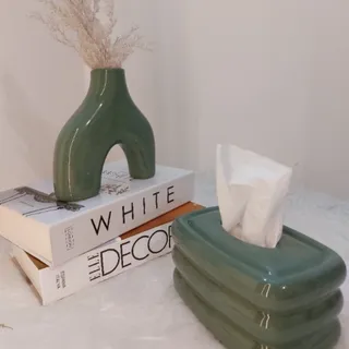 ست گلدان جا دستمال کاغذی