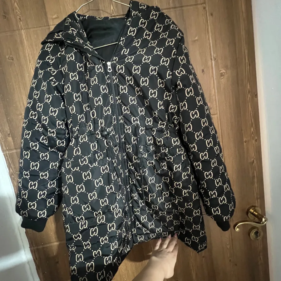 کاپشن گوچی مشکی قهوه ای