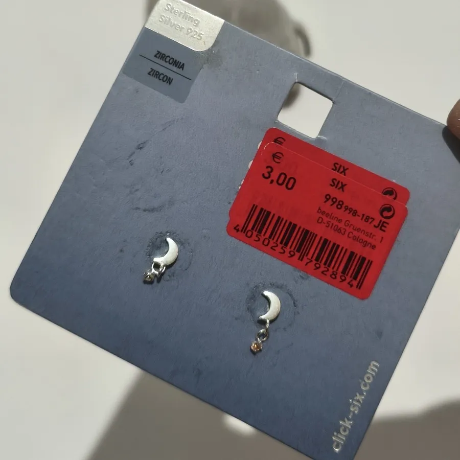 گوشواره نقره ماه