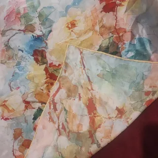 روسری ساتن دور دستدوز