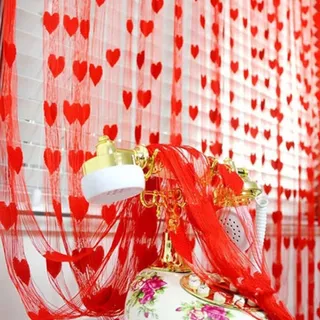 پرده طرح قلب