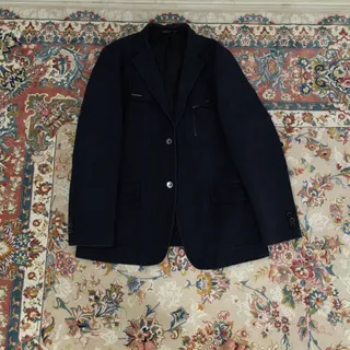 کت تک مردانه کتان سرمه ای