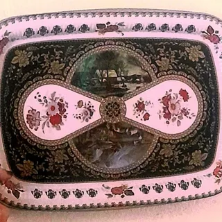 سینی فلزی لعابی روسی