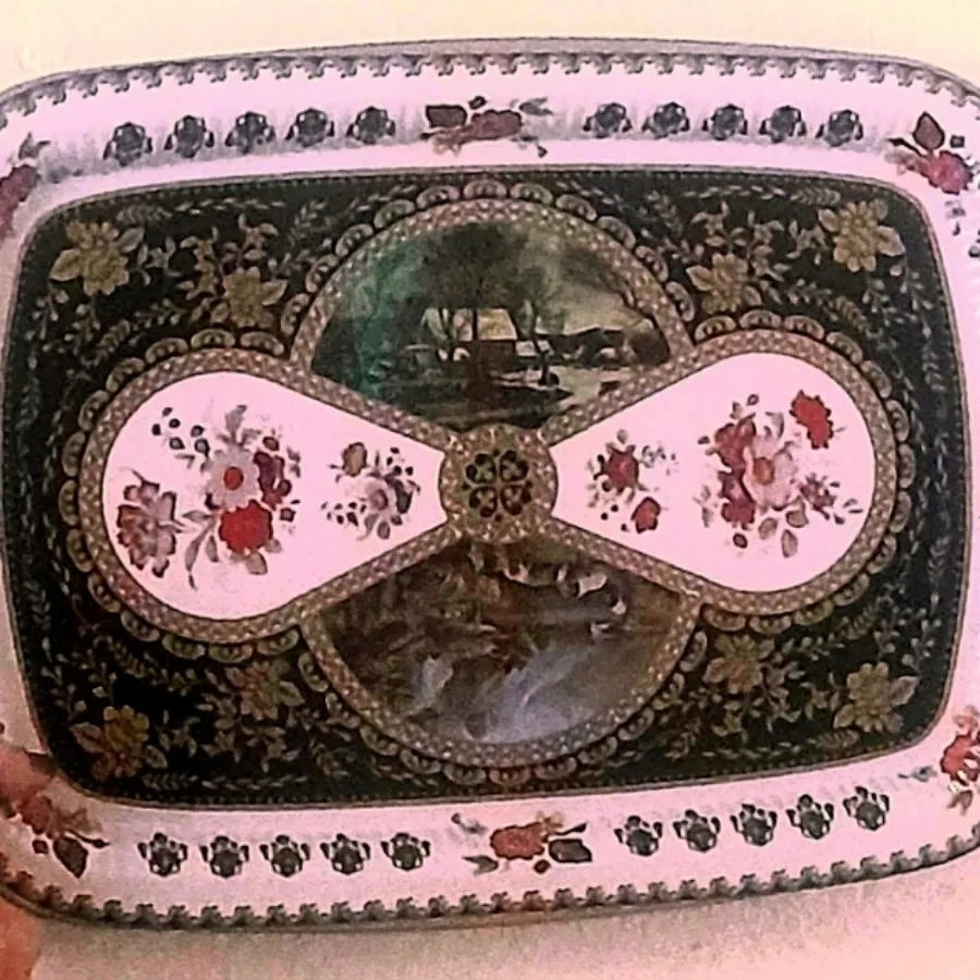 سینی فلزی لعابی روسی