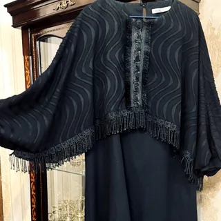 مانتو مجلسی مشکی بلند عید