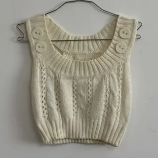 نیم تنه بافت ترک سفید