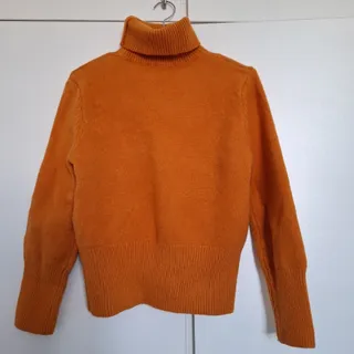 بلوز بافت ضخیم رنگ خردلی