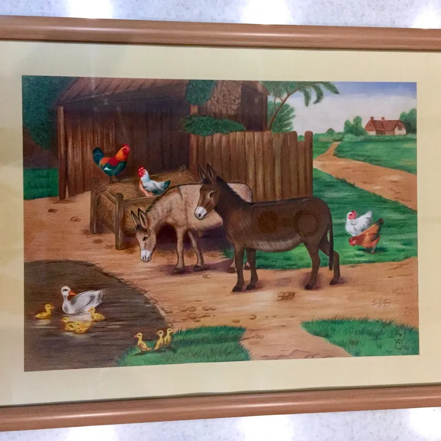 قاب نقاشی مداد رنگی