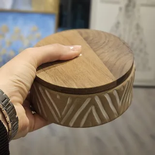 ظرف سرامیکی درب چوبی