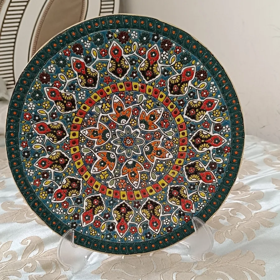 بشقاب مینا کاری