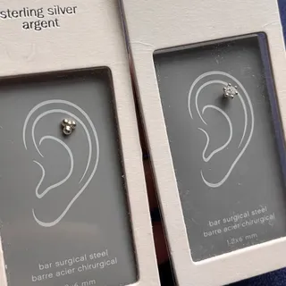 گوشواره نقره پشت گرد