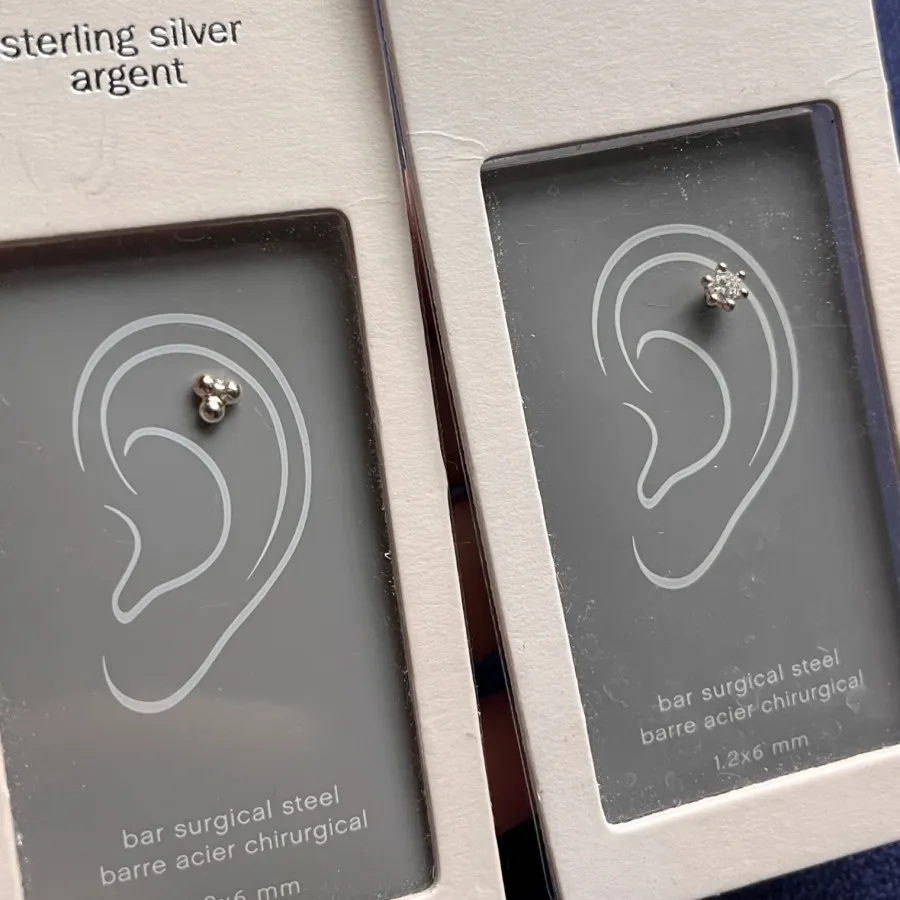 گوشواره نقره پشت گرد