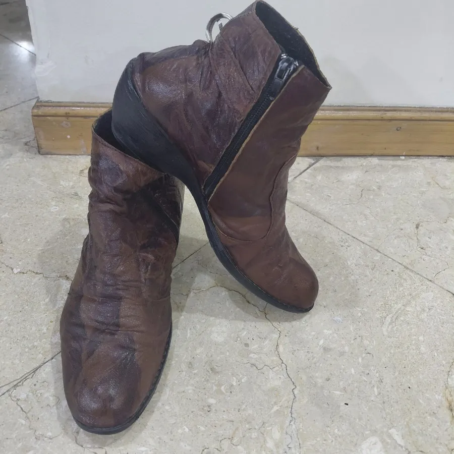 نیم بوت چرم ترک اصل