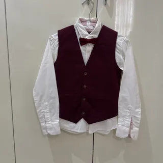 ست پیراهن جلیقه و‌پاپیون