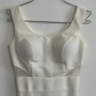 پبراهن مجلسی سفید کوتاه