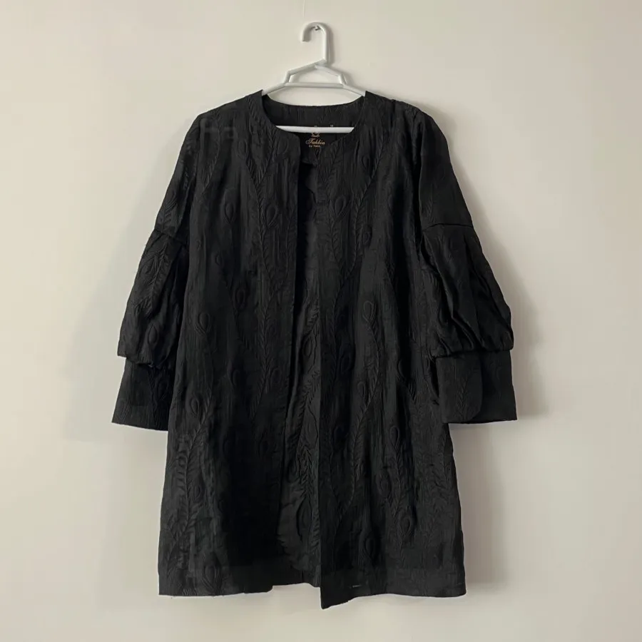 مانتو ژاکارد مشکی