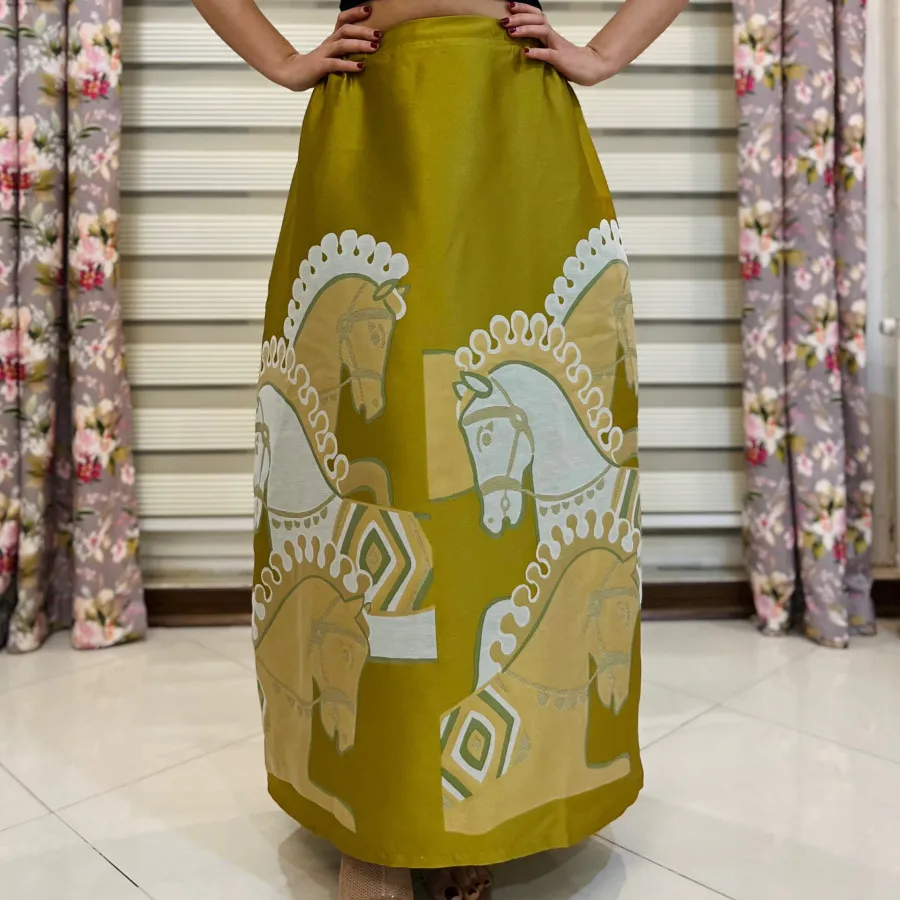 دامن ژاکارد اسبی