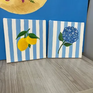 یک جفت تابلو رنگ روغن