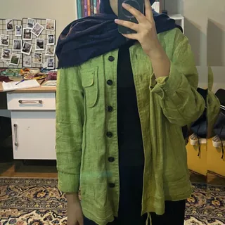 کت لینن سبز