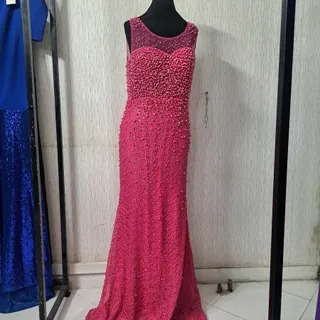 پیراهن بلند مجلسی کار ده