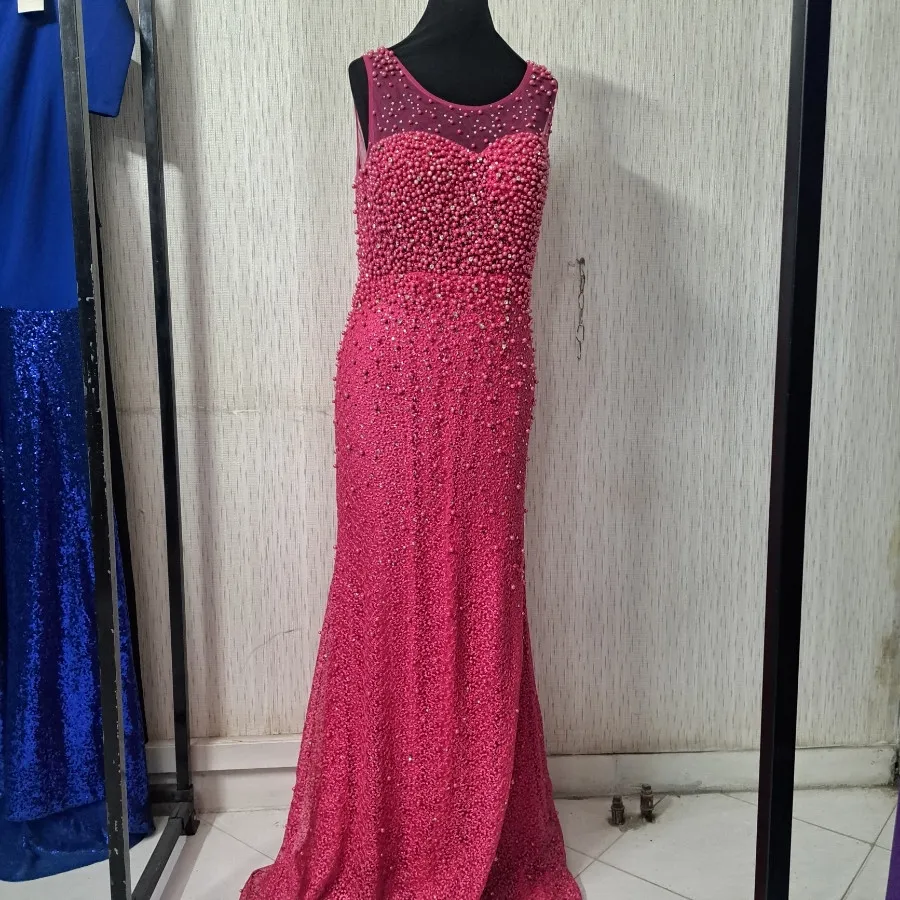 پیراهن بلند مجلسی کار ده