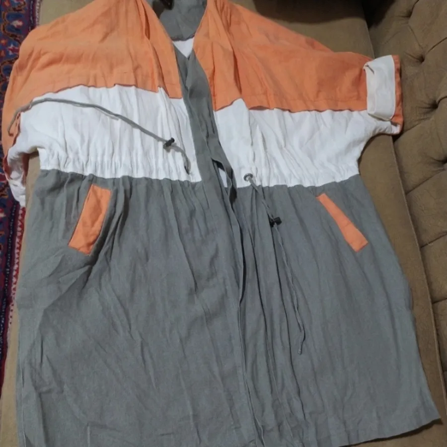 مانتو لنین بهاری فری سایز