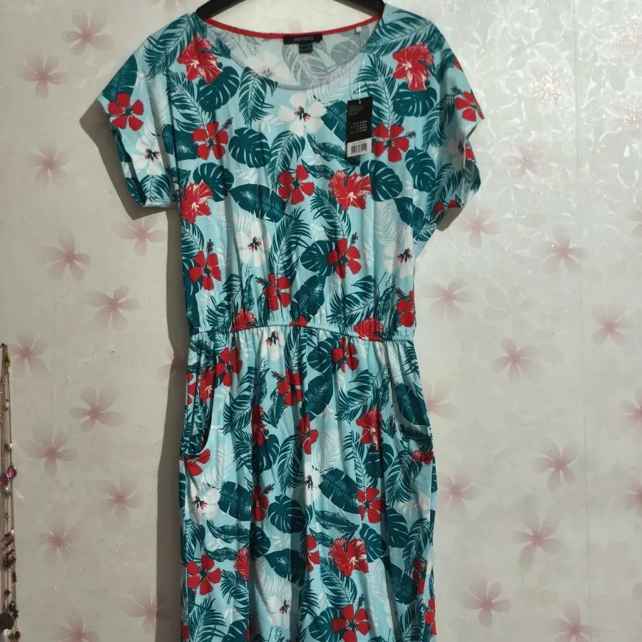 پیراهن گلدار نخی اسمارا