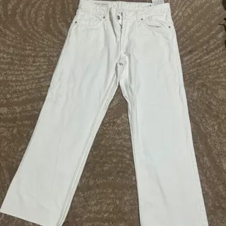 شلوار جین  کتان سفید