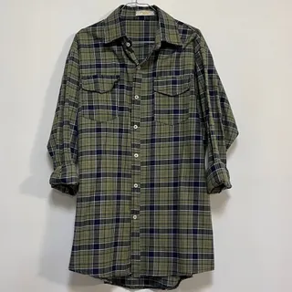 پیراهن چهارخونه سبز