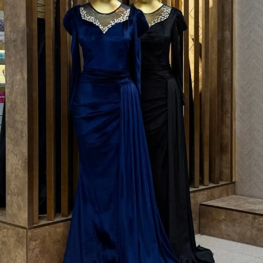 پیراهن مخمل مجلسی