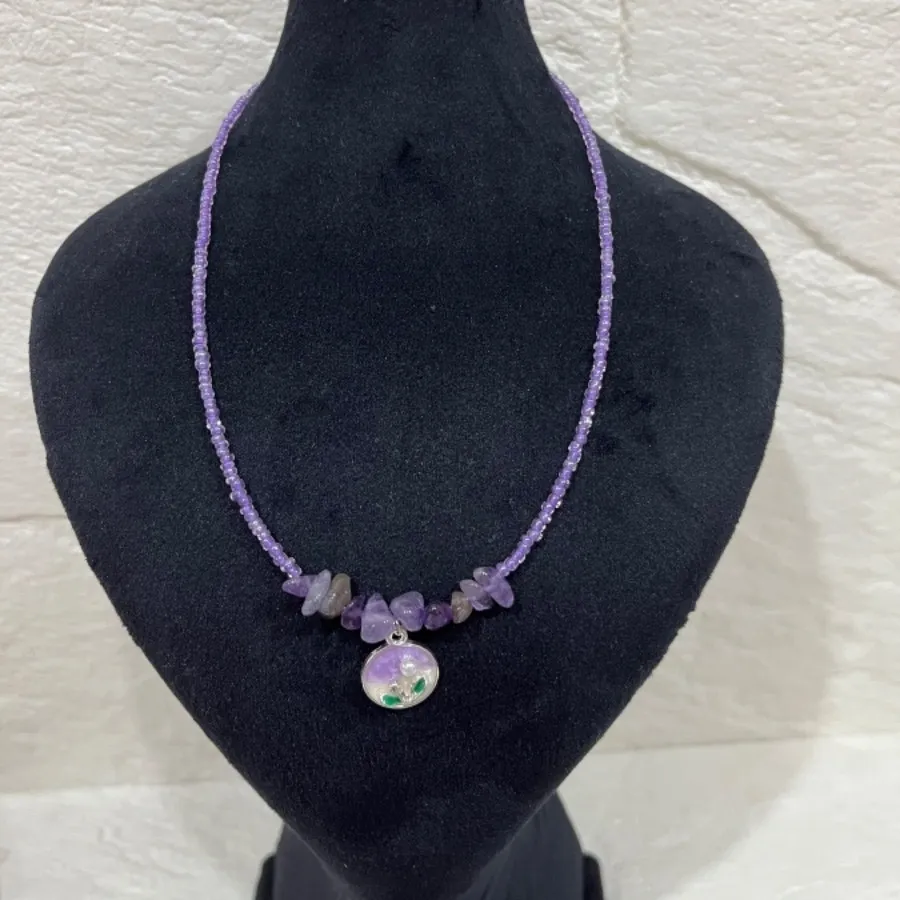 گردنبند با سنگ طبیعی