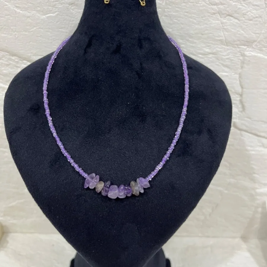 گردنبند با سنگ طبیعی