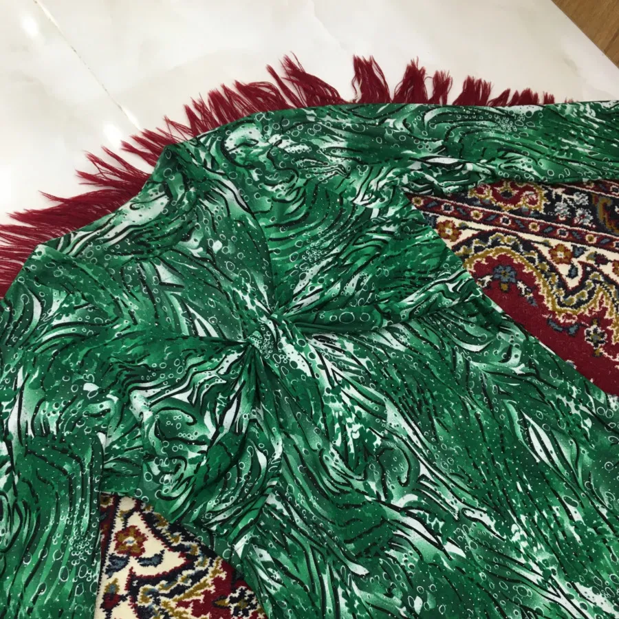 پیراهن مجلسی کردی سبز