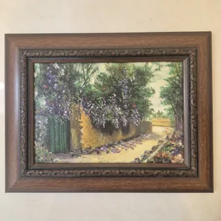 قاب رنگ روغن منظره