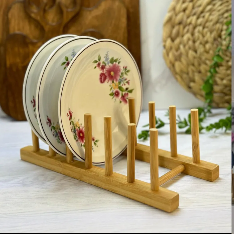 استند بشقاب بامبو